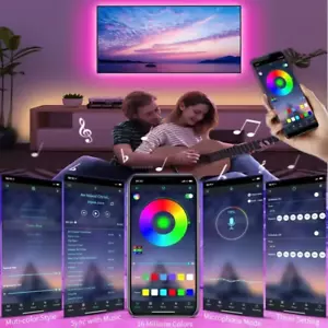 4 x 50CM TV LED Backlight USB 5050 RGB LED Strip Light Remote Kit 5V 30Leds/M - Picture 1 of 10