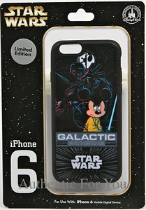 Disney 2015 Star Wars Galactic Gathering Exclusive iPhone 6 Case Mickey Darth 6s - Picture 1 of 2