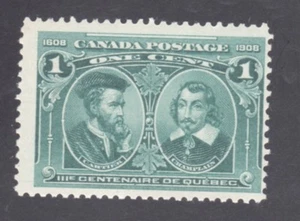 SELLO DE CANADÁ #97 --- 1c TERCENTENARIO - 1908 - COMO NUEVO - Imagen 1 de 2