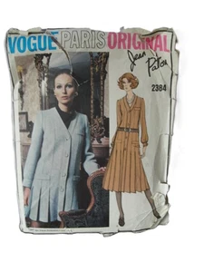 Vogue Paris Original 2384 Jean Paton Kleid Gr. 14 mit Etikett. - Bild 1 von 2