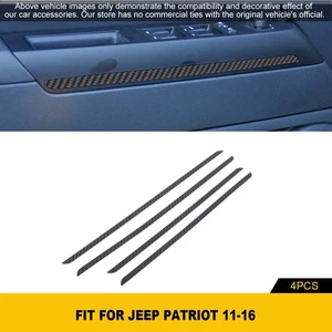 For 07-16Jeep Compass/Patriot Carbon Fiber Interior Door Decorative Strips Cover - Picture 1 of 18