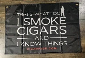Flag Banner, That's What I Do I Smoke Cigars And I Know Things - Picture 1 of 6