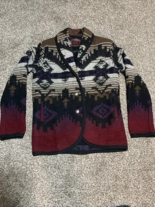 Cappotto vintage Woolrich donna piccola coperta lana nordica azteco sud-ovest USA - Foto 1 di 9