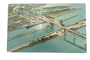 Postcard Sault Ste. Marie International Bridge North America - Picture 1 of 2