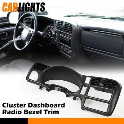 Dash Radio Cluster Bezel Din Fit For 1998-2005 Chevy S10 Blazer Jimmy Sonoma Foto 1 de 4