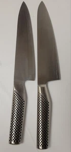 Global Cromova Set Of 2 Knives G-2 & GF-98 Yoshikin Japan Stainless Steel - Picture 1 of 5