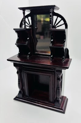 1:12 Dollhouse Bespaq Fireplace With Mantle And Mirror - Image 1 of 4