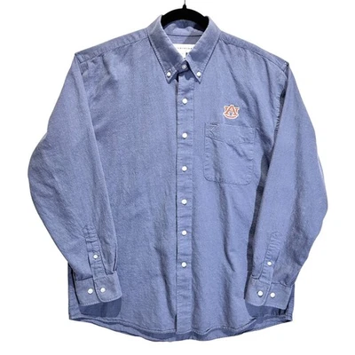 Cutter & Buck Auburn Tigers Button Down Shirt L Blue Long Sleeve NCAA Casual - Image 1 of 4