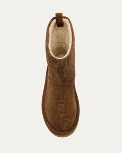 Bota de dominó Fendi Apres Chic FF gamuza piel de oveja monograma Rockoko Filo 38,5 - Imagen 1 de 11