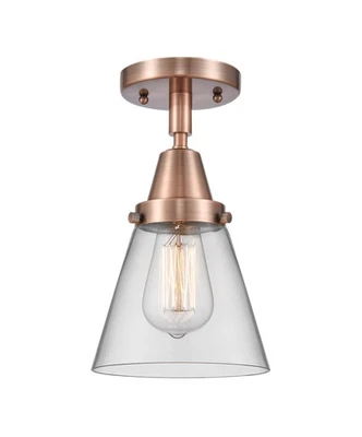 Innovations Lighting 447-1C-10-6 Cone Semi-Flush Cone 6"W - Copper - Image 1 of 4