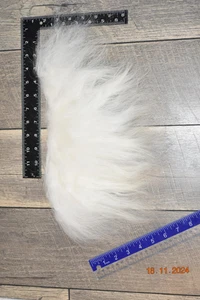 Peluca Troll de piel de oveja islandesa genuina Mohair repuesto #527 blanca grande - Imagen 1 de 2