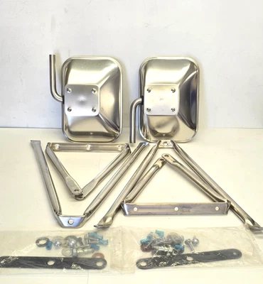 NOS 92-96 Ford Truck Bronco Sideview Tow Mirrors & Brackets 1992-1996 SS OEM - Image 1 of 4