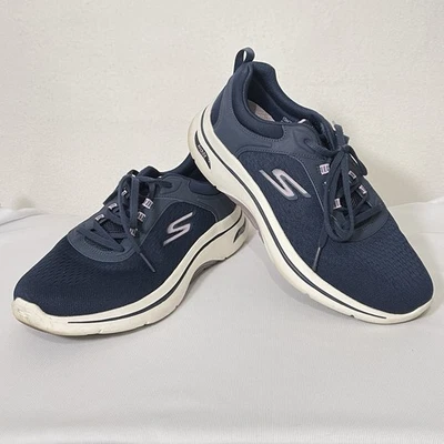 Skechers Shoes GoWalk Comfort Womens 10 Navy Blue Arch Support Athletic Trainers - Image 1 of 4