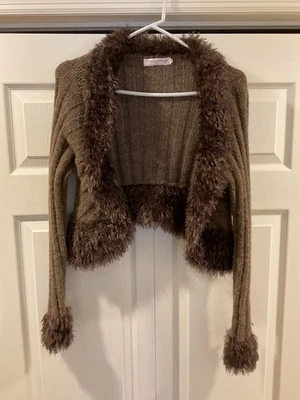 PRETTY ANGEL BRAND TOP BOLERO SWEATER BROWN SIZE M - Image 1 of 4