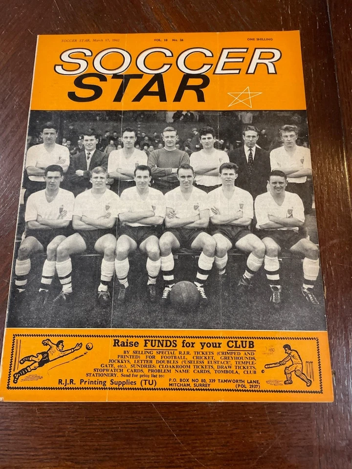 Soccer Star Magazine-March 17, 1962 -Vol. 10, No. 26 -Bolton Wanderers Team - Image 1 of 1