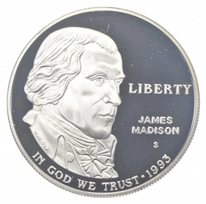 1993-S Proof Madison Bill of Rights Commemorative Silver Dollar $1 - Picture 1 of 3
