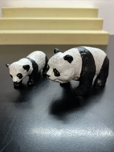 Vintage AAA Panda Bears- Heavy Plastic-PVC Animal Figures 1980's C7 - Picture 1 of 3