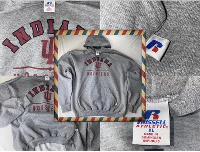De Colección Indiana Hoosiers Sudadera con Capucha Campeones Big 10 Russell Sudadera Atlética Para Hombres XL Foto 1 de 4