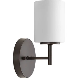 Progress Lighting Replay Collection Etched White Glass Bath Light Antique Bronze - Picture 1 of 7