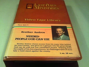 [i14] VHS TAPE - LAST DAYS MINISTRIES Brother Andrew '84 - Imagen 1 de 2