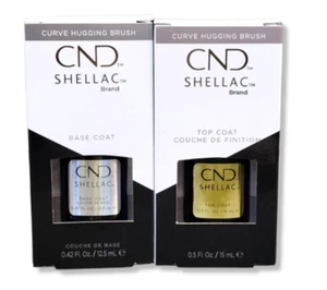 Abrigo base CND Shellac LED/UV + capa superior 0,5 oz - DUO totalmente nuevo en caja - Imagen 1 de 1