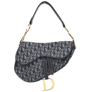 Christian Dior Navy Trotter Saddle Handbag RU0010 176385 - Picture 1 of 10