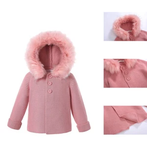 Girl Winter Outerwear Sweater Jacket Coat Kids Long Sleeve Parka Casual Pink US - Picture 1 of 11