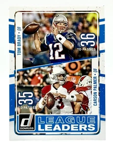 2016 Donruss League Leaders #6 Tom Brady Carson Palmer Patriots Cardinals - Bild 1 von 2
