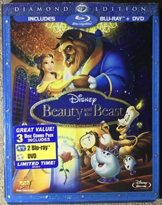 Disney Beauty And The Beast Diamond Edition Bluray DVD Bonus Disc Set - Picture 1 of 5