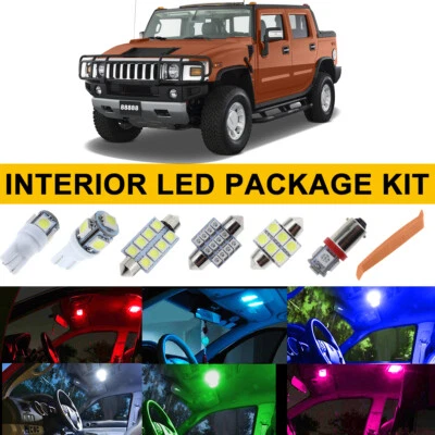 Kit de paquete de bombillas LED interiores de 17 piezas para Hummer H2 2003-2007 2008 2009 Foto 1 de 4