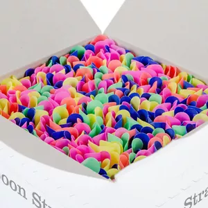 Jumbo Straw Spoon 8" Multi Color Smoothie Slushie Shake Frozen Drink Bar Party - Picture 1 of 3