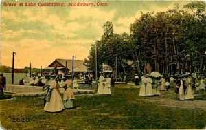 Grove at the Lake, Middlebury, Connecticut, Vintage Postkarte - Bild 1 von 2