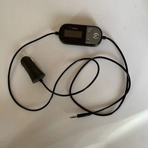 Belkin Tunecast Auto F8Z880au FM Transmitter 3.5mm Plug + USB Charger Port - Picture 1 of 6