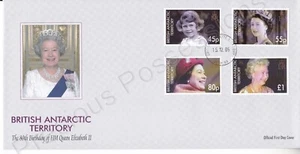 BRITISH ANTARCTIC TERRITORY BAT FDC 2006 QUEEN ELIZABETH II 80TH BIRTHDAY SET - Picture 1 of 1