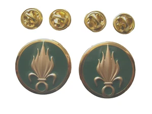 2 INSIGNES DE COL INFANTERIE LEGION ETRANGERE ETAT EXCELLENT FAB. YB - Imagen 1 de 2