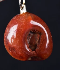 rare Carnelian cave pendant   courage creativity shaman protection #7013 - Picture 1 of 3