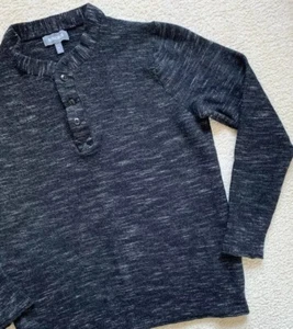 Bonobos Slim Fit Henley Pullover extrafeine Merinowolle Herren L (Etikett XL schwarz kuschelig - Bild 1 von 10