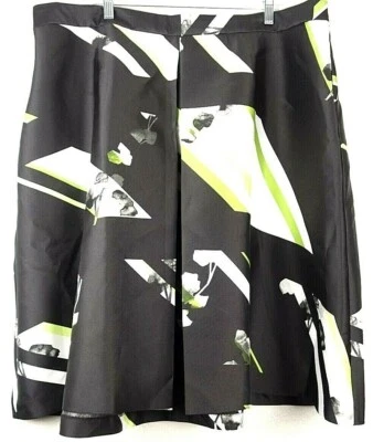 Falda para mujer Lane Bryant talla grande 26 acampanada completa negra blanca verde bolsillos Foto 1 de 4