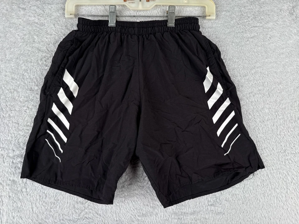 VINTAGE Pantalones Cortos Descente Ciclismo Adulto Pequeño Negro Blanco Acolchado Nylon Shell Baúl Foto 1 de 4