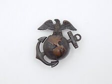 Original WWII Era USMC EGA Bronze Collar Badge Insignia Imperial H&H