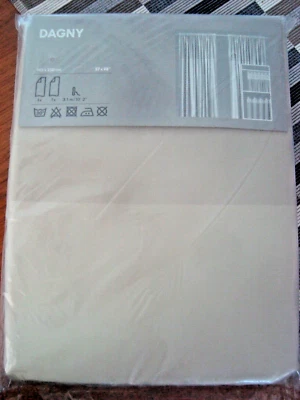 IKEA DAGNY Par de Cortinas Paneles IKEA Beige Claro sobre Beige Dos Tonos 57x98" NUEVO Foto 1 de 4