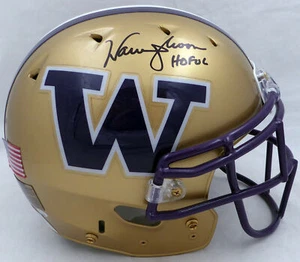 Warren Moon Autographed Gold Authentic Full Size Helmet Washington HOF 06 MCS - Picture 1 of 8