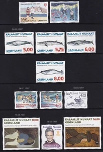Greenland 1997 Year set incl S/S; Butterflies whales Two scans MNH - Picture 1 of 2