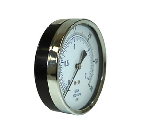 Dry Center Back Mount Pressure Gauge with 4.5" Dial, 0-30 PSI, 1/4" Male NPT - Picture 1 of 7