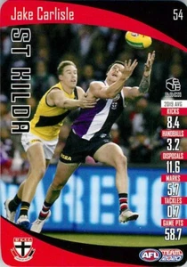 2020 ST KILDA SAINTS AFL Card JAKE CARLISLE Teamcoach - Picture 1 of 2