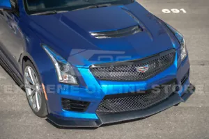 For 16-19 Cadillac ATS-V | CARBON FIBER Package Front Bumper Lip Splitter - Picture 1 of 10