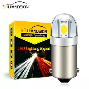 DC 6V/12V BA9S T4W 3030 2 LED Car Dash Map Light Side Parker Bulb Warm/ White - Picture 1 of 9