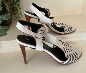 COACH Womens Shoes Sandals Ivory Izzy Strappy Stiletto Size 9B - Picture 1 of 10