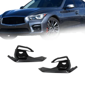 Driver+Passenger Fog Light Cover Bezels Upgrade For Infiniti Q50 Sport 2018-2020 - Picture 1 of 10