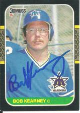 Bob Kearney Seattle Mariners Personally Autographed Card